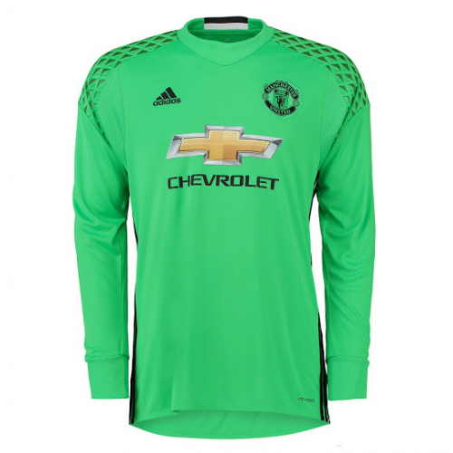 2016-17 Manchester United Green LS Goalkeeper Jersey